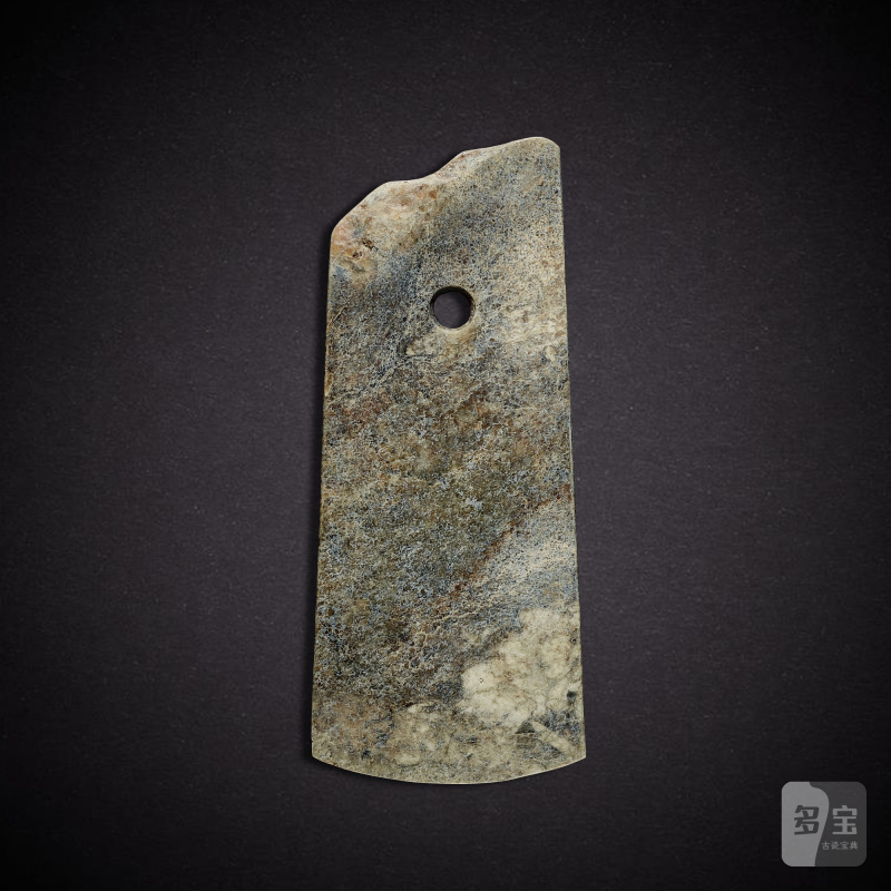 A russet jade axe, chan, Neolithic period | 新石器時代 玉鏟